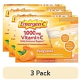 thumbnail image 1 of (3 pack) Emergen-C 1000mg Vitamin C Powder for Daily Immune Support with Zinc and Manganese, Tangerine, 30 Count, 1 of 7