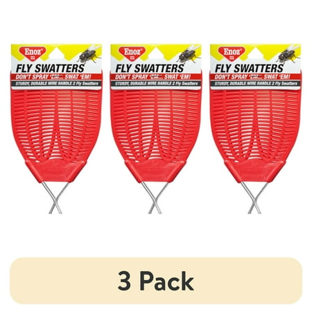 (3 pack) Enoz Fly Swatter, Wire Handled Plastic Fly Swatter, Assorted Colors, 2 Ct price history and forecast - Enoz R34.24T