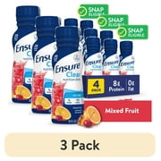 (3 pack) Ensure Clear Nutrition Drink, Mixed Fruit, 10 fl oz, 4 Count