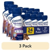 3 pack Ensure High Protein Nutrition Shake, Milk Chocolate, 8 fl oz, 24 Count