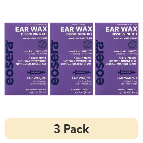 (3 pack) Eosera Ear Wax MD Kit (7.5mL) with Syringe