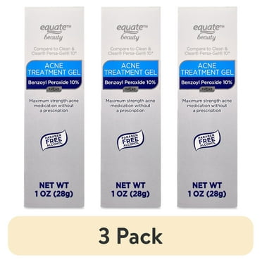 (3 pack) Equate Acne Treatment Gel, 1 oz, Compare to Clean & Clear Persa-Gel 10