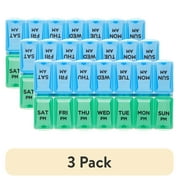 3 pack Equate AM/PM Weekly Pill Planner, 7.5-Inch   Medication Organizer