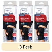 (3 pack) Equate Adjustable Knee Support with Compression for Pain Relief, One Size Fits Most