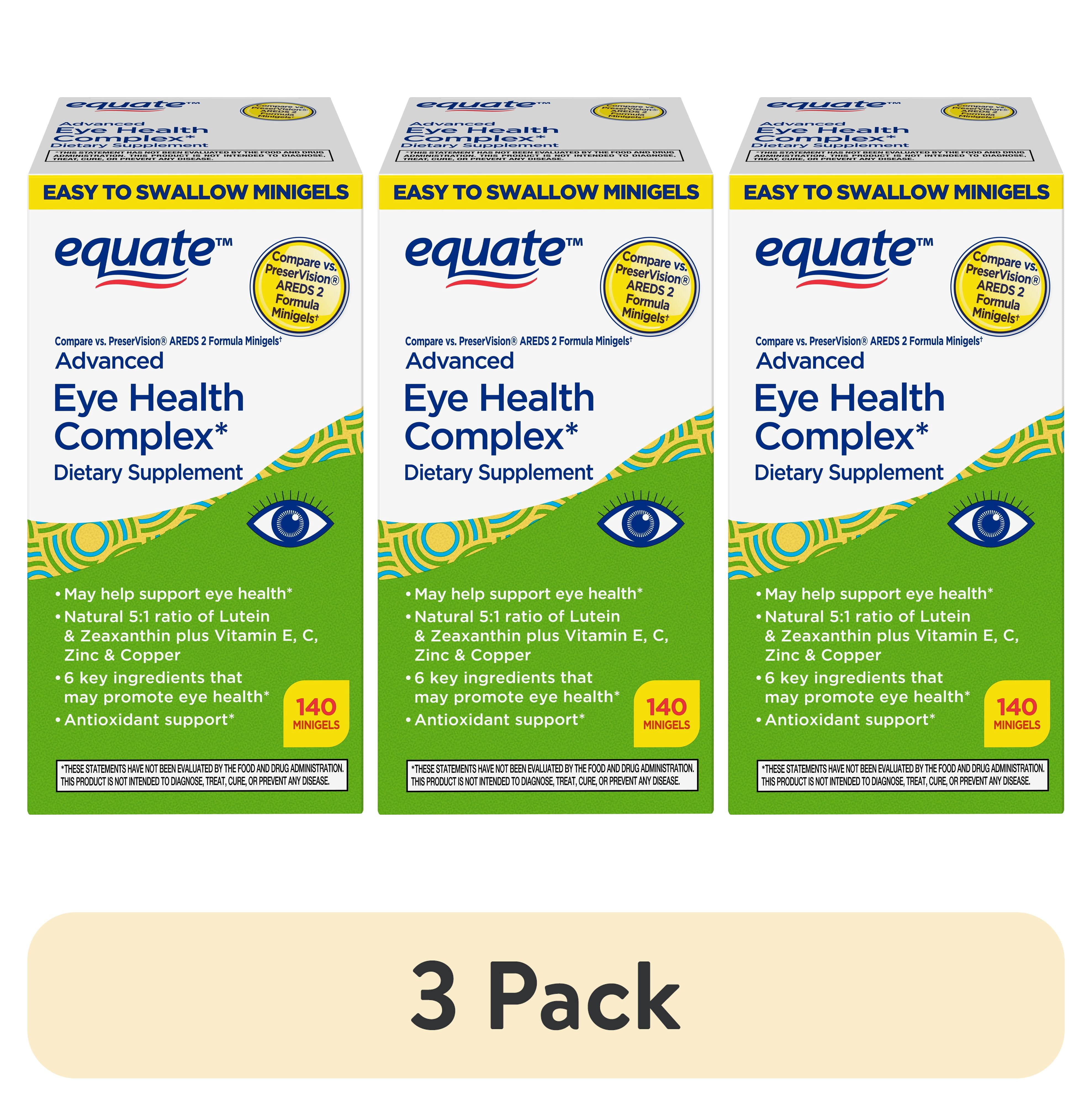 3 pack) Equate Advanced Eye Health Complex Minigels Dietary