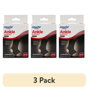 (3 pack) Equate Ankle Compression Brace Support, Unisex, Small / Medium