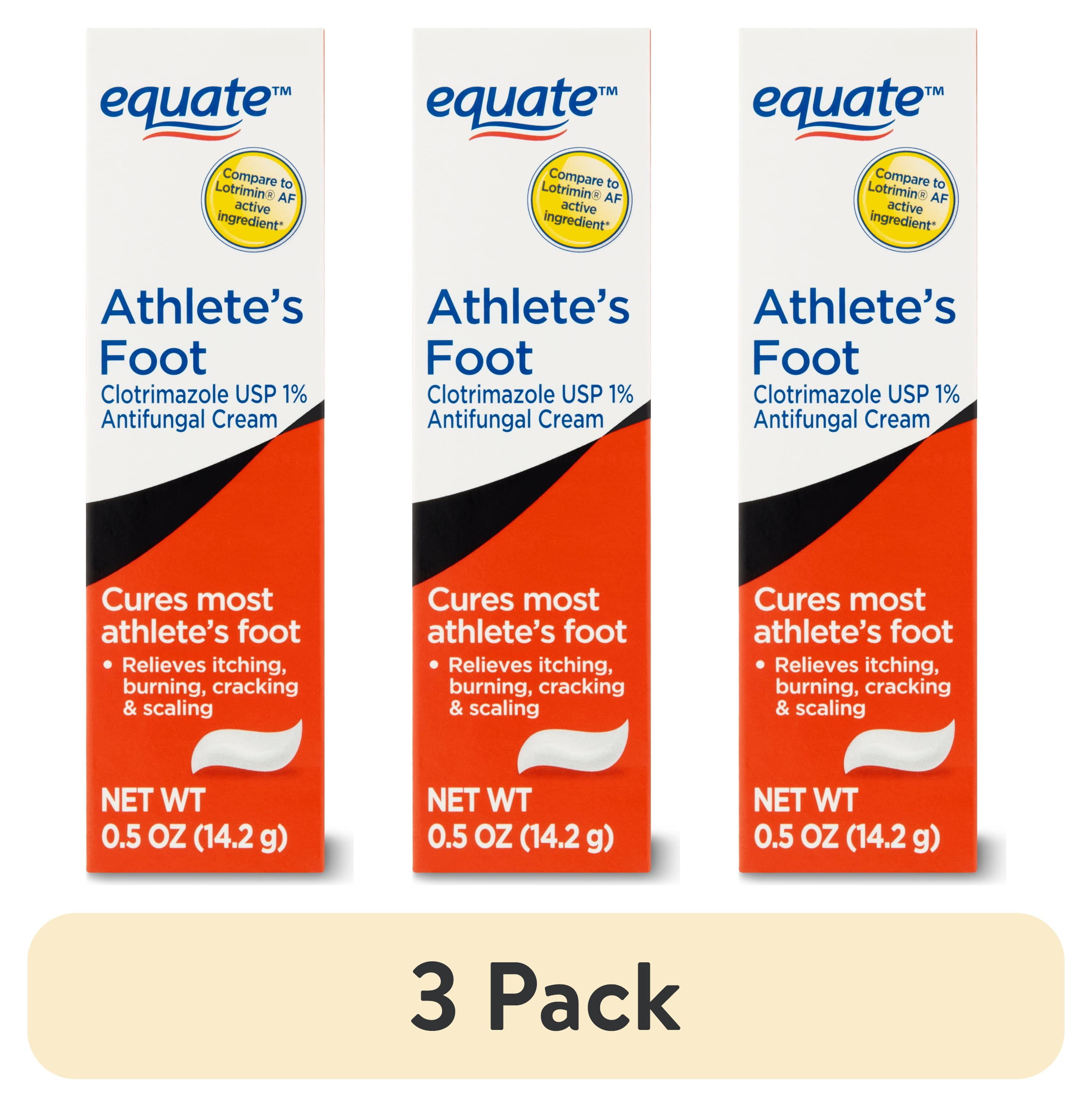 (3 pack) Equate Athlete's Foot Antifungal Cream, 0.5 oz