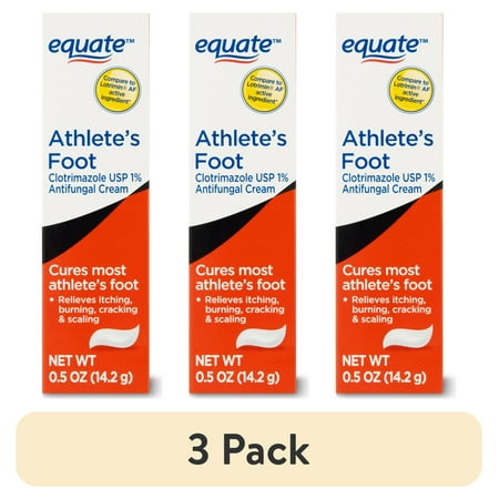 (3 pack) Equate Athlete's Foot Antifungal Cream, 0.5 oz