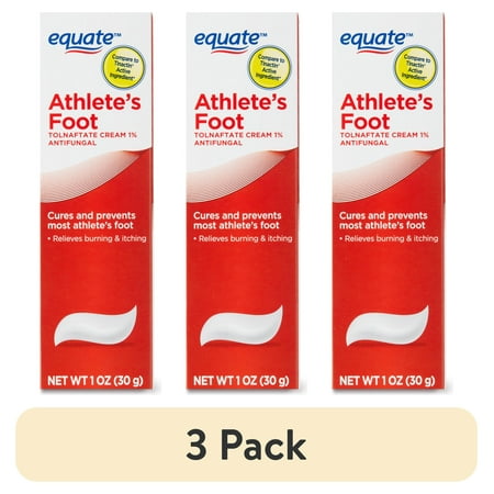 (3 pack) Equate Athlete's Foot Antifungal Cream, Tolnaftate 1%, 1 oz