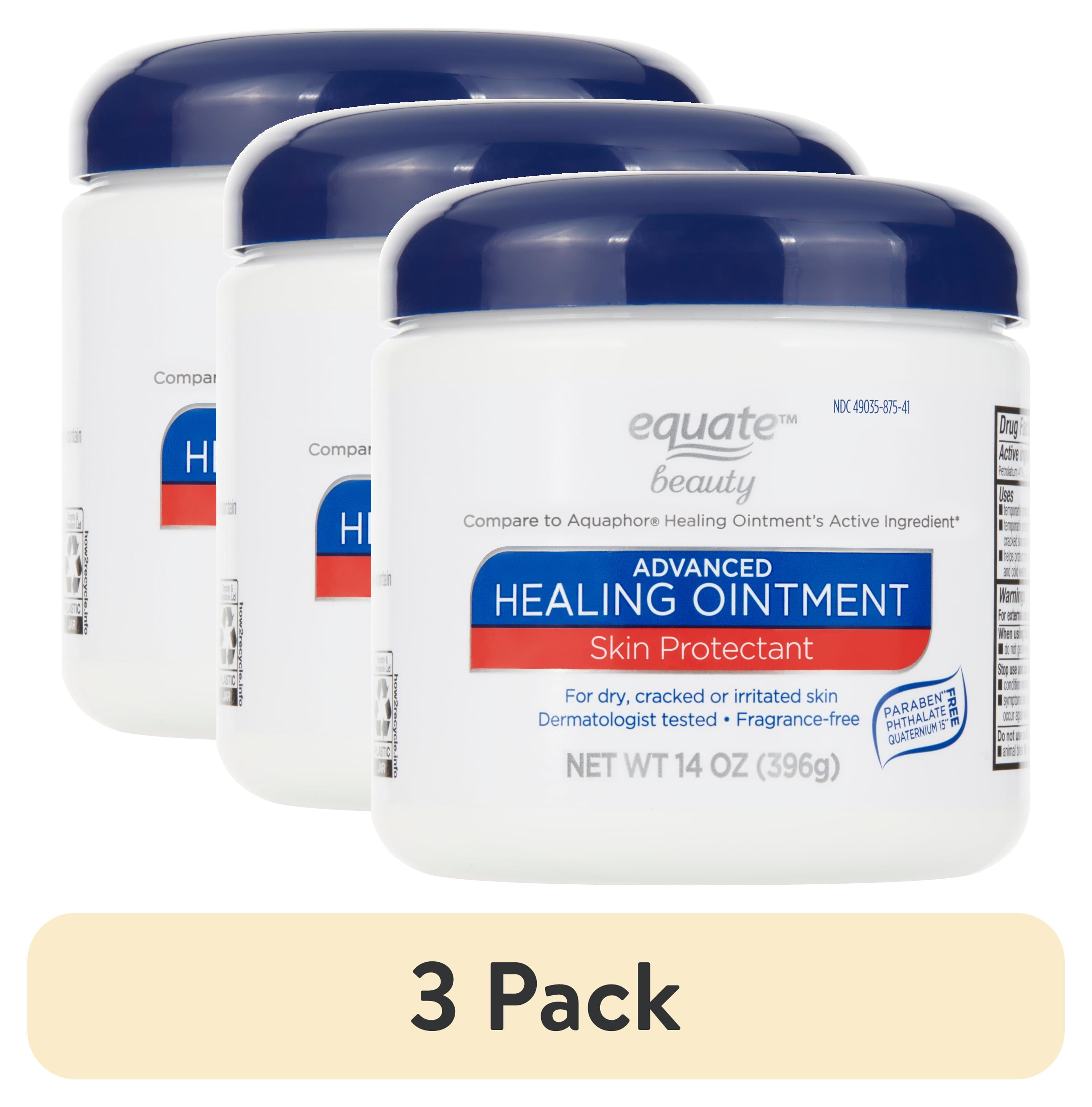(3 pack) Equate Advanced Healing Ointment, 14 oz, Compare to Aquaphor Healing Ointment's Active Ingredient