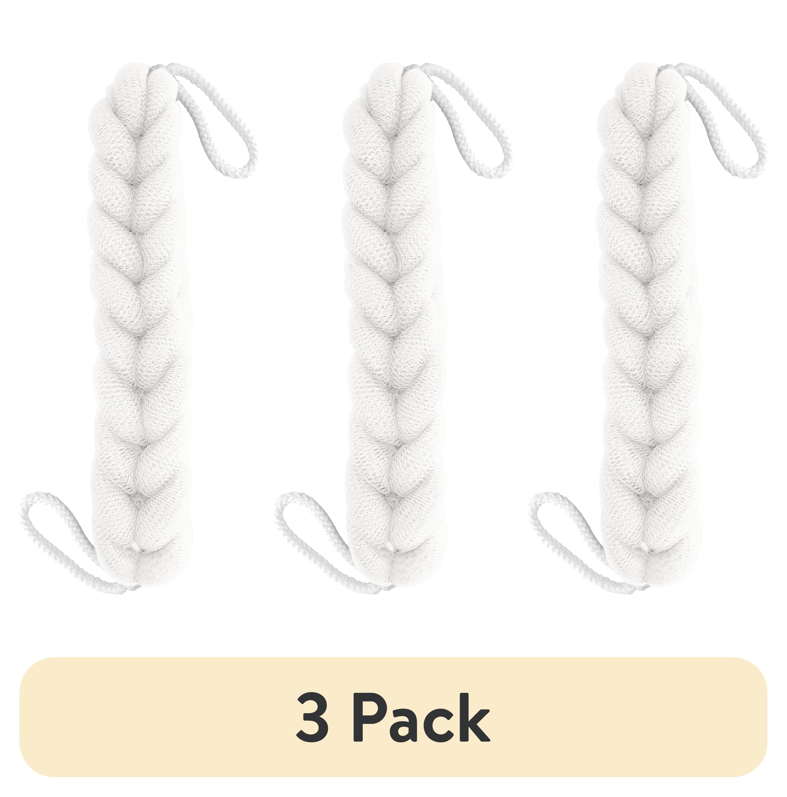 (3 pack) Mesh Bath Back Sponge, 13", Color May Vary
