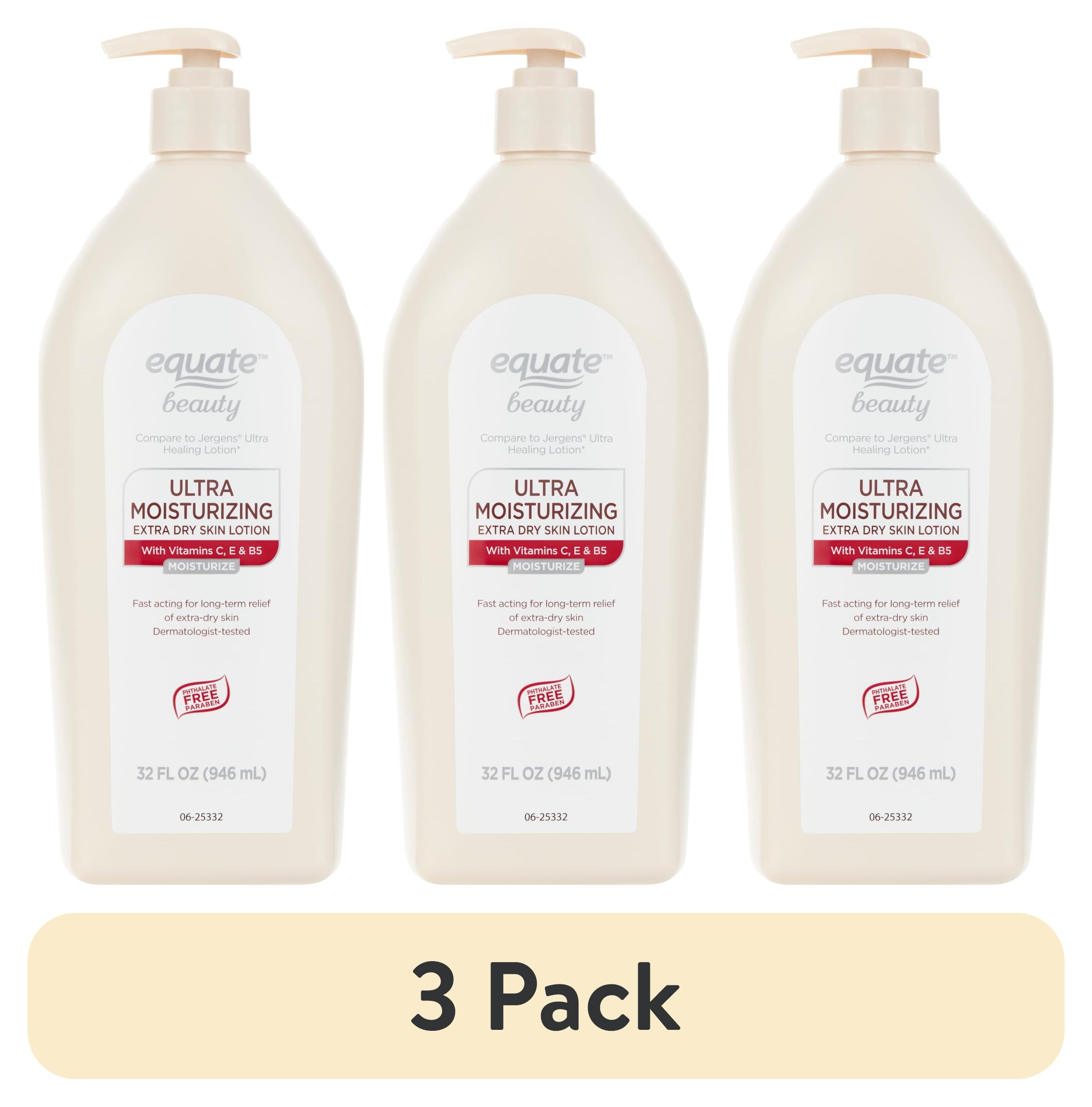 (3 pack) Equate Ultra Moisturizing Extra Dry Skin Lotion, 32 fl oz, Compare to Jergens Ultra Healing Lotion
