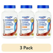 (3 pack) Equate Calcium Citrate + D3 Petites Tablets Dietary Supplement, 200 Count, Compare to Citracal® Petites with Vitamin D3