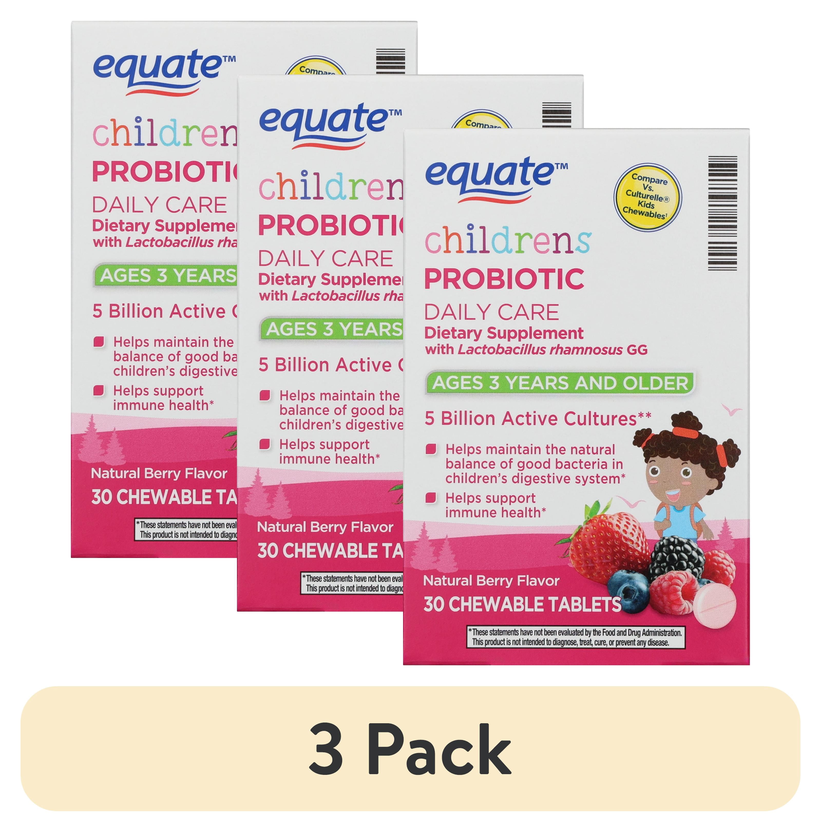 (3 pack) Equate Children's Probiotic Daily Care Dietary Supplement ...