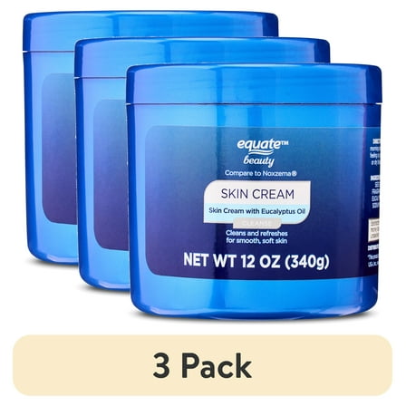 (3 pack) Equate Beauty Cleansing Skin Cream with Eucalyptus Oil, 12 oz, Compare to Noxzema