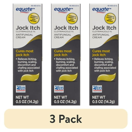 (3 pack) Equate Jock Itch Antifungal Cream, 0.5 oz, 1 Count