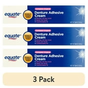 (3 pack) Equate Complete Original Denture Adhesive Cream, 2.4 oz, Compare to Fixodent® Complete Original