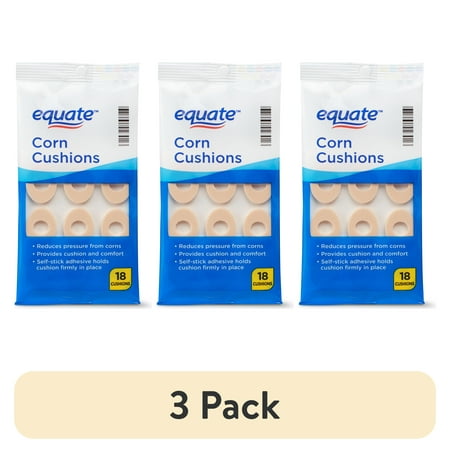 (3 pack) Equate Corn Cushions, 18 Count