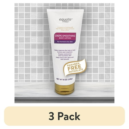 (3 pack) Equate Crepe Smoothing Body Lotion for Normal to Dry Skin, 8 oz