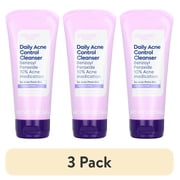 (3 pack) Equate Daily Acne Control Cleanser Benzoyl Peroxide 10% Acne Medication, 5 oz
