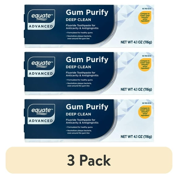 (3 pack) Equate Advanced Gum Purify Deep Clean Toothpaste, 4.1 oz