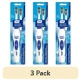 thumbnail image 1 of (3 pack) Equate Advanced Dual Action Battery-Powered Electric Toothbrush with 2 Replacement Heads, White, 1 of 15