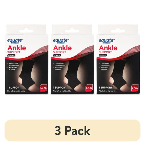 (3 pack) Equate Elastic Ankle Support, L/XL