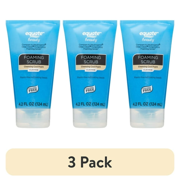 (3 pack) Equate Invigorating Foaming Scrub, 4.2 fl oz