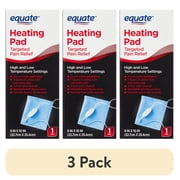 (3 pack) Equate Heating Pad 9" x 10"