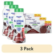 3 pack Equate High Protein Complete Nutritional Shake, Calcium and Vitamin D, Chocolate, 8 fl oz, 24 Count