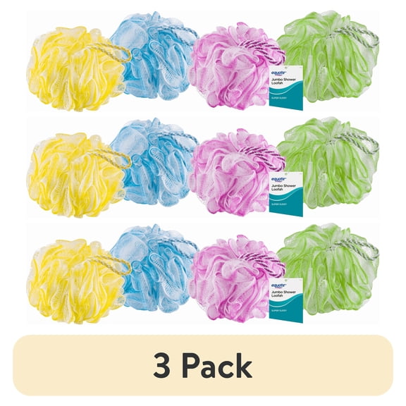 (3 pack) Equate Jumbo Size Body Sponge, Color May Vary