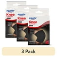 thumbnail interactive-video image 1 of (3 pack) Equate Knee Compression Support, Black, Unisex, Small / Medium, 1 of 9