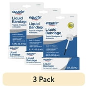 (3 pack) Equate Liquid Bandage, Topical Analgesic and Antiseptic for Small Cuts, 0.3oz, Compare to the Active Ingredient in New Skin®