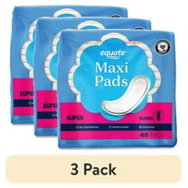 (3 pack) Equate Maxi Pads, Super Protection (48 Count)