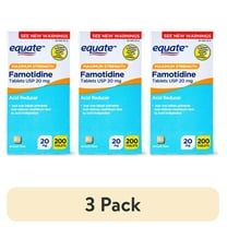 (3 pack) Equate Maximum Strength Famotidine 20mg Tablets, 200 Count, Compare to Maximum Strength Pepcid® AC Active Ingredient