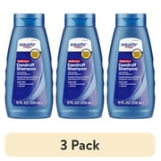 (3 pack) Equate Medicated Dandruff Shampoo with 1% Menthol Selenium Sulfide for Scalp & Hair Care, 11 fl oz, Compare to Selsun Blue® Medicated Dandruff Shampoo