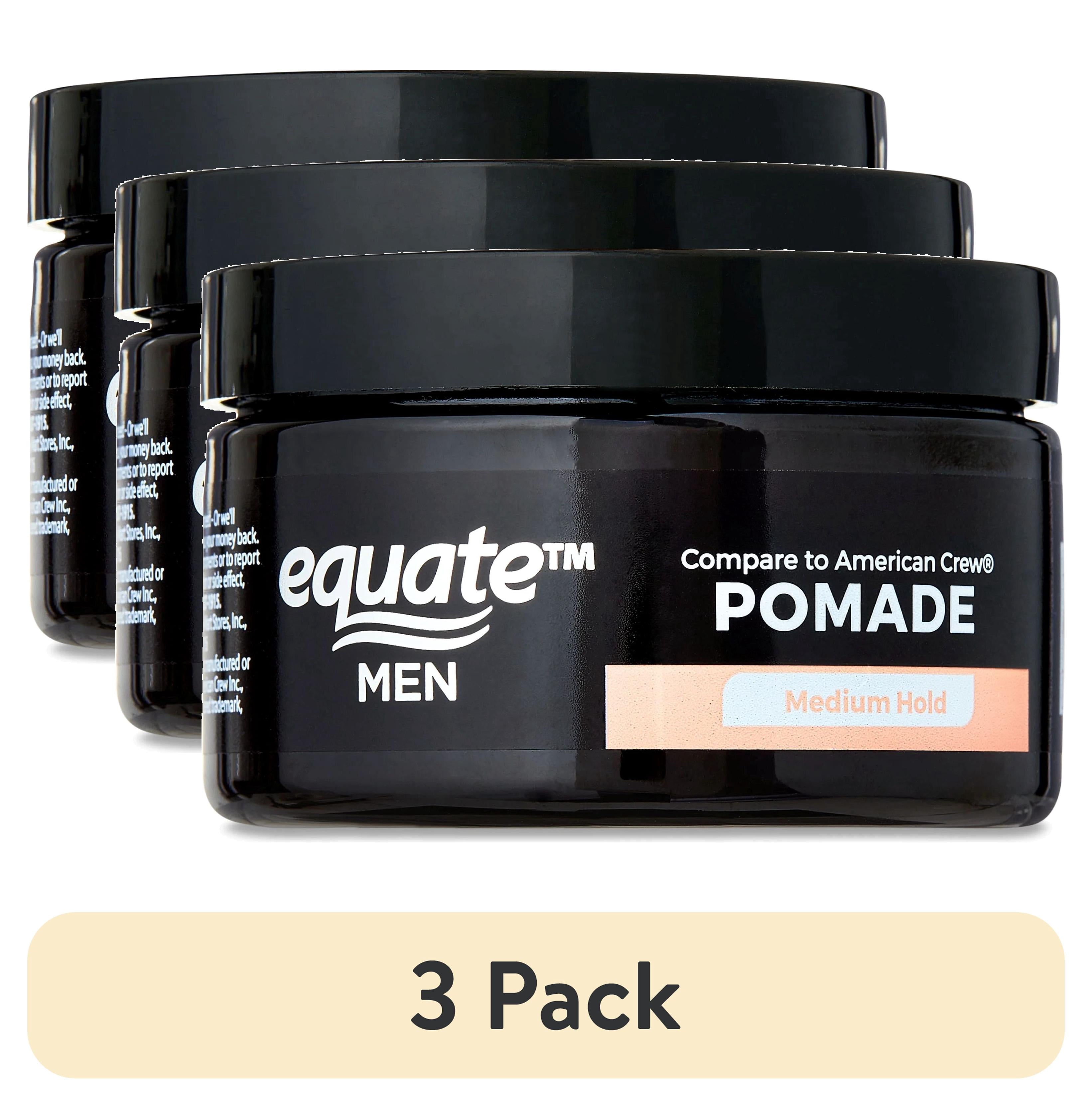 (3 pack) Equate Men Pomade for Medium Hold and High Shine, 3.0 oz, Compare to American Crew®