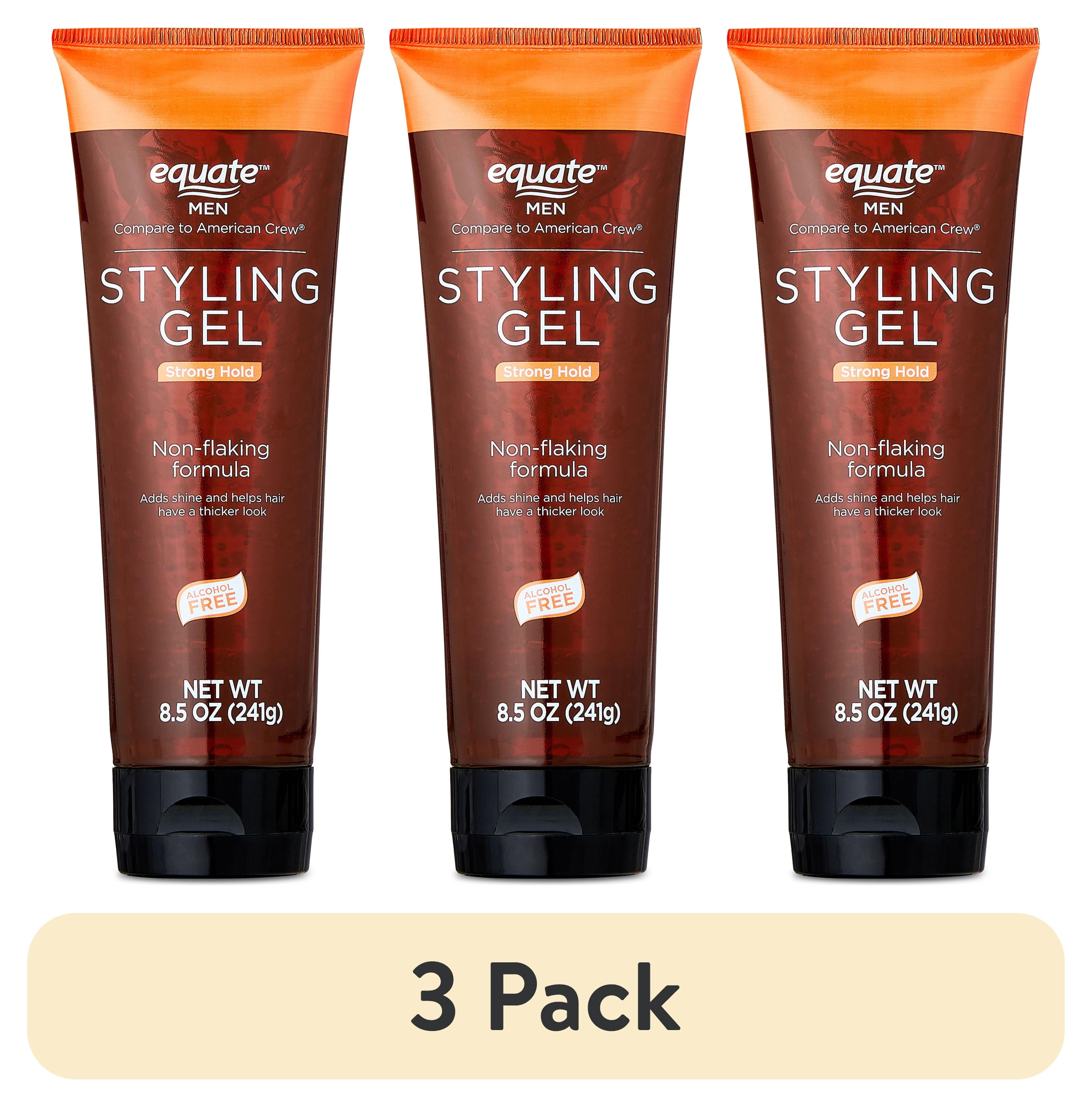 (3 pack) Equate Men Styling Gel for Strong Hold and Shine with Non ...