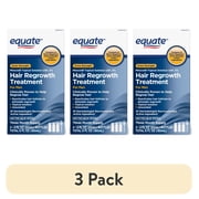 3 pack Equate Minoxidil Topical Solution USP, 5 Percent, Extra Strength, 90 Day Liquid, 2 fl oz, 3 Pack