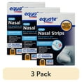 thumbnail interactive-video image 1 of (3 pack) Equate Sensitive Skin Clear Nasal Strips, 30 Count, Compare to Breathe Right® Clear Nasal Strips, 1 of 6