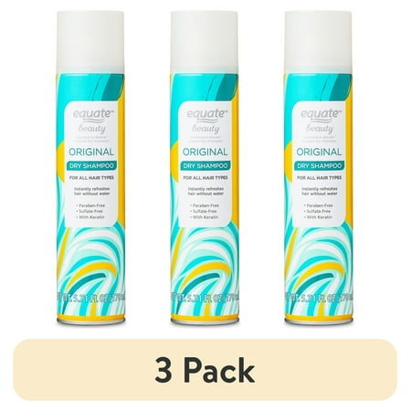 (3 pack) Equate Beauty Original Dry Shampoo, 5.71 fl oz, Compare to Batiste Original Dry Shampoo