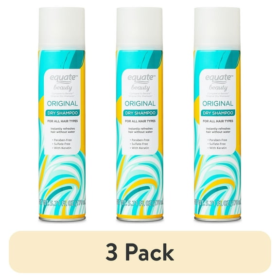 (3 pack) Equate Beauty Original Dry Shampoo, 5.71 fl oz, Compare to Batiste Original Dry Shampoo