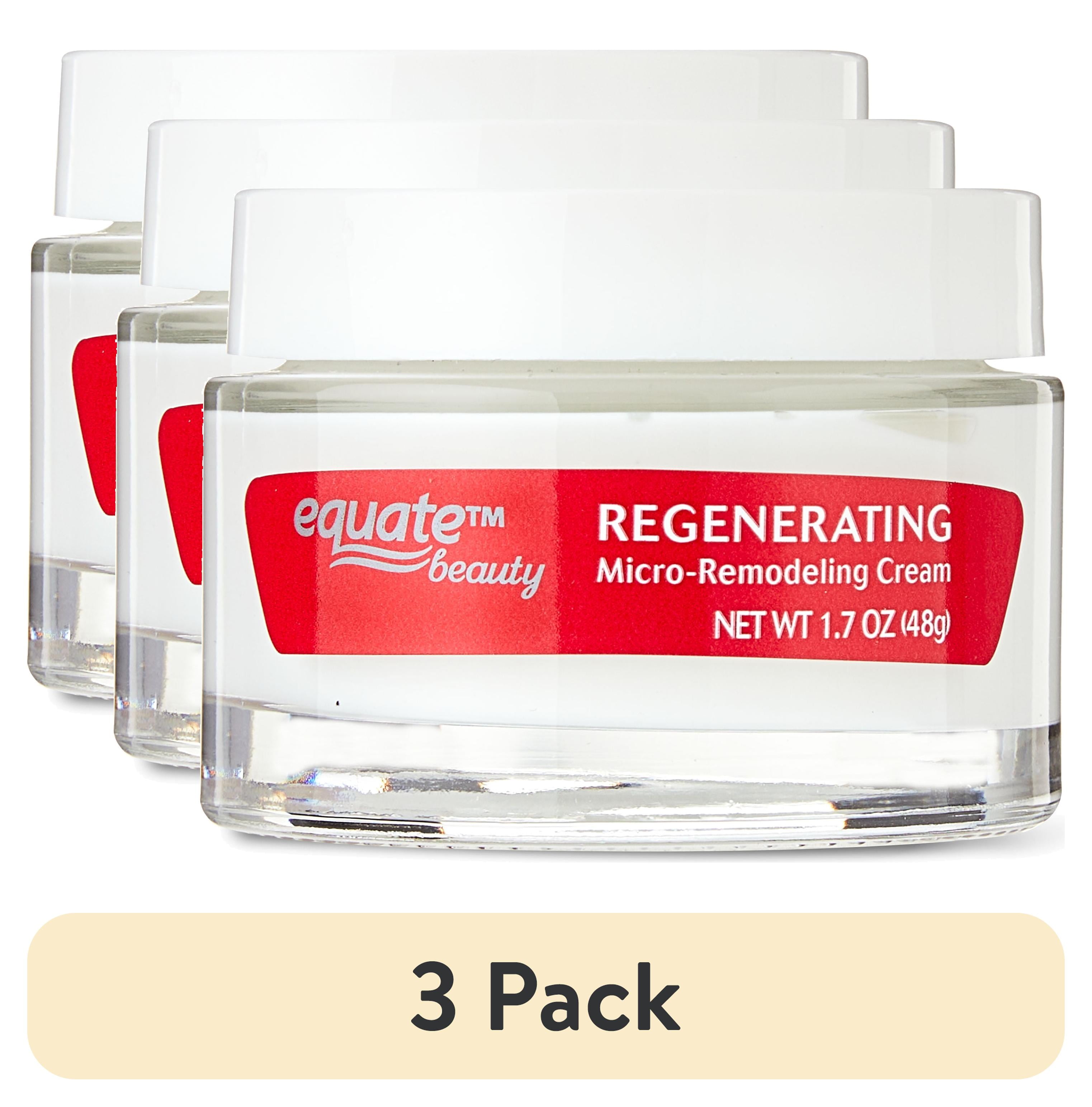 (3 pack) Equate Regenerating Micro-Remodeling Cream for Face Care, 1.7 oz, Compare to Olay Regenerist Micro-Sculpting Cream Ingredients