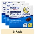thumbnail interactive-video image 1 of (3 pack) Equate Regular Strength Chocolate Laxative, 24 Pieces, 1 of 11