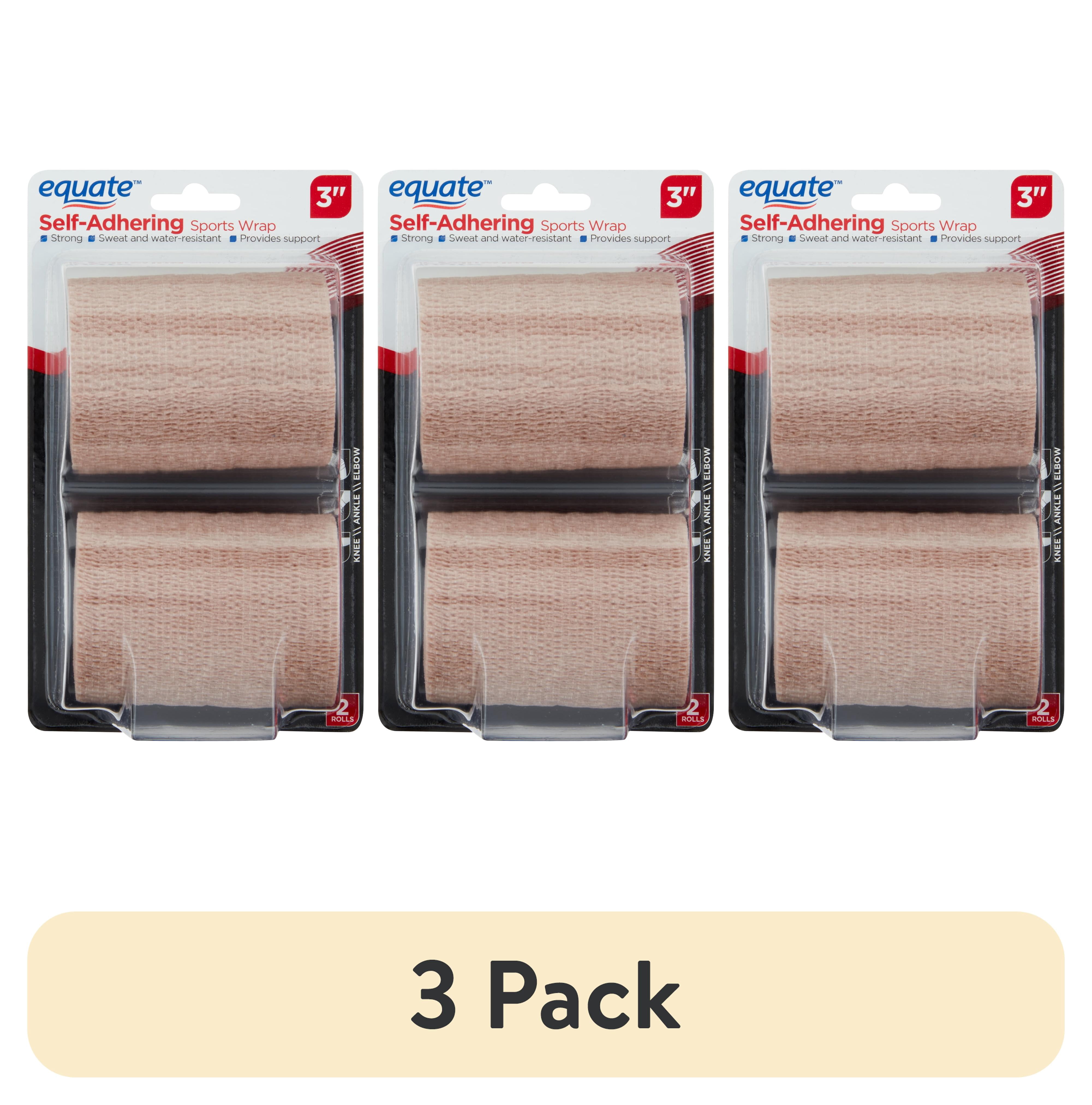(3 pack) Equate Self-Adhering Sports Wrap, 2 Count
