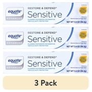 (3 pack) Equate Restore and Defend Sensitive Toothpaste, 3.4 oz