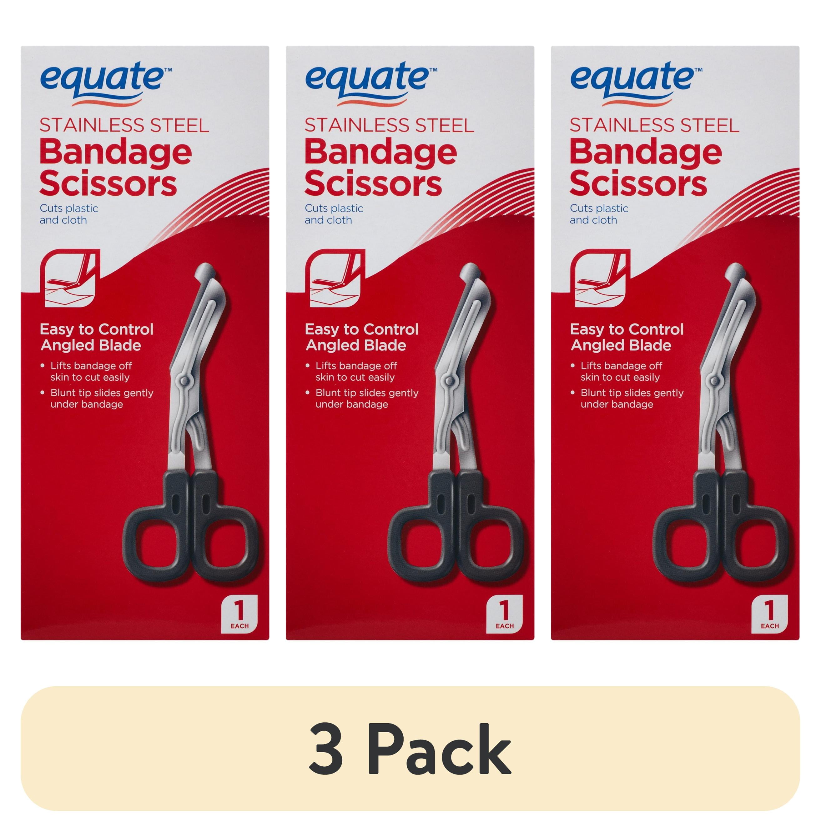 (3 pack) Equate Stainless Steel Bandage Scissors, 1 Count - Walmart.com