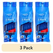 3 pack Equate 2-Blade Disposable Razors, Blue, 12 Count
