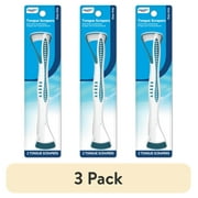 (3 pack) Equate Tongue Cleaner with Dual-Head Combination Scraper & Textured Brush (2 Count)