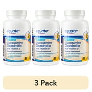 3 pack Equate Triple Strength Glucosamine Chondroitin Plus Vitamin D Tablets for Joint Health, 80 Count, Compare to Osteo Bi-Flex  Triple Strength + Vitamin D